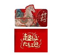 Red New Year's Envelopes 2026 | Traditional Cartoon Foldable For Home Decoration | Chinese New Year Strennes,Family Friends Sons