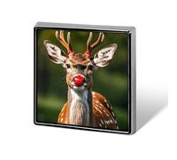 Red-nosed Deer Brooch Pins Lapel Pins for Men Women Badge Button Cover Decorative Jewelry Charms for Hats Bags Backpacks Suits Shirts Scarves Clothing Accessories Banquet Wedding Gift