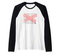 Red Not Over Here Red Graphic Raglan Baseball Tee