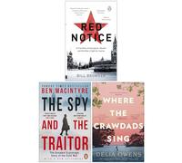 Red Notice, The Spy and the Traitor, Where the Crawdads Sing 3 Books Collection Set