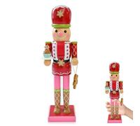 Red Nutcracker Soldier Ornaments Christmas Decorations, 14 Inch christmas nutcracker figures large, Traditional Painted Wooden Doll,Nutcracker Soldier Puppet Doll for Fireplace Xmas Gift Indoor Decor