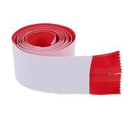 Red Nylon Dust Barrier Zipper Door for Construction Home Renovation | Self Adhesive Plastic Sheet, Reusable Installation, Easy Access, 7 Feet by 3 Inches