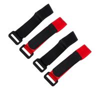 Red Nylon Rooster Collar 4pcs Anti Crowing Adjustable Neck Belt