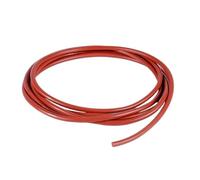 Red O Ring Solid Trim Sealed Bar, Silicone Cord Rubber Cushioning Pipe Abrasion Resistance(1MM*1M)