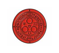 Red Occult Alchemy Magic Circle Enamel Pin Badge 3cm - Mystical Esoteric Symbol Seal Lapel Pin - Gothic Witchcraft Fantasy Talisman Badge Gift