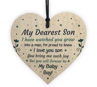 Red Ocean 16Th 18Th 21St Birthday Gift For Son From Mum Wooden Heart Christmas Gift From Mum