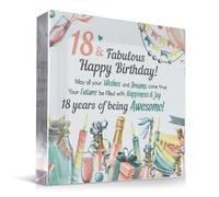 Red Ocean 18th Birthday Acrylic Plaque 18th Birthday Gifts for Girls Keepsake Unusual Gifts for Sister Daughter Best 18 Year Old Girls Presents