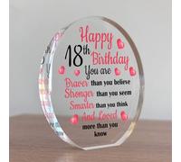 Red Ocean 18th Birthday Acrylic Plaque Keepsake Gift for Her Daughter/Granddaughter/Niece/Sister