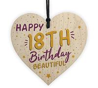 RED OCEAN 18th Birthday Card Decorations Wooden Heart 18th Daughter GIFTS Best Friend Sister Gifts