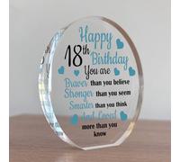 Red Ocean 18th Birthday Gifts For Son Grandson Nephew Acrylic Plaque Keepsake Gift for Him Brother 18th Birthday Presents Birthday Gifts for 18th 18 Year Old Boy Son Gift Grandson Gift Brother Gift
