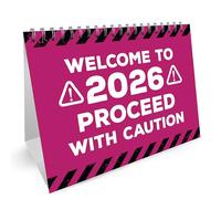 RED OCEAN 2026 Funny Desk Calendar For Women- Sarcastic Office Flip Calendar, Spiral Bound, Freestanding Humour for Colleagues, Remote Workers& Home Office