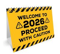 RED OCEAN 2026 Funny Desk Calendar- Sarcastic Office Flip Calendar, Spiral Bound, Freestanding Humour for Colleagues, Remote Workers& Home Office| Novelty Work Quote