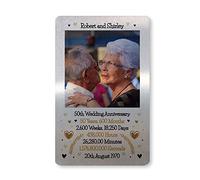 Red Ocean 50th Anniversary Personalised Photo Metal Wallet Card