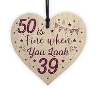 RED OCEAN 50th Birthday Gift For Him For Her 50th Birthday Gift For Women Men Keepsake Plaque