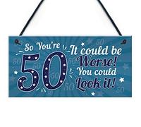 RED OCEAN 50th Birthday Gifts For Men 50th Birthday Presents For Women 50th Gift For Mum Dad Auntie Uncle Keepsake