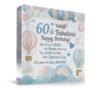 Red Ocean 60th Birthday Gift For Women Her, 60 Years Old Today, 60th Birthday Gift For Friends, Happy Gifts Mum Nan Sister, Sixty Years Gifts, 60 Old