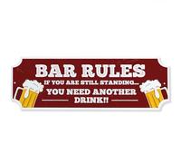 Red Ocean Acrylic Bar Sign Bar Rules Plaque Accessories for Home Pub Outside Signs Need Another Drink Funny Man Cave Plaques Wall Door Garden Shed Decor