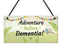 Red Ocean Adventure Before Dementia Caravan Plaque Funny Retirement Gift Sign Xmas