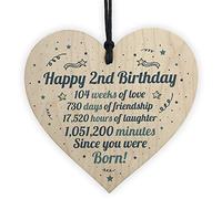RED OCEAN Age 2/2nd Birthday Party Decoration Baby Daughter Son Grandson Grandaughter Nephew Niece Gifts