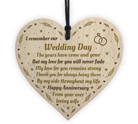 Red Ocean Anniversary Gift For Husband Wooden Heart Anniversary Card For Him Thank You Gift