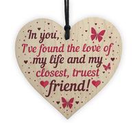Red Ocean Anniversary Gift Valentines Gift For Him Her Boyfriend Girlfriend Wooden Heart Keepsake Plaque