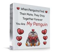 Red Ocean Anniversary Valentines Day Gift For Boyfriend Girlfriend Husband Wife You Are My Penguin Acrylic Plaque Gift For Him Her Couple Romantic Partner Keepsake