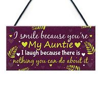 Red Ocean Auntie Aunty Sister Gifts For Birthday Keepsake Plaque Thank You Aunt Gift From Niece Nephew