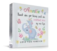 Red Ocean Auntie For Birthday Christmas Important Piece Of My Life Auntie Presents From Niece Nephew Acrylic Plaque Thank You For Her Keepsake