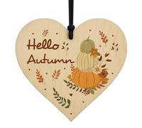 Red Ocean Autumn Home Decor Wooden Hanging Plaque Autumnal Decorations Pumpkins Leaves Fall Thanksgiving Ornaments