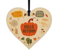 Red Ocean Autumn Wooden Plaque Autumn Decorations Autumnal Decor Thanksgiving Fall Presents For Friends Family Home Decor Signs