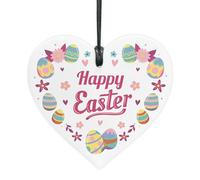 Red Ocean Baby 1st Easter Gift For Daughter Son Granddaughter Grandson Hanging Heart Happy Easter Gift Happy Decoration For Friends Family