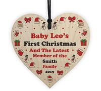 RED OCEAN Babys First Christmas Tree Decoration Personalised 1st Christmas Bauble Gift