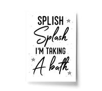 RED OCEAN Bathroom Rules Sign For Toilet Loo Wall Art Bathroom Accessories Home Gift (A4 Print Only - Splish Splash Bath White)