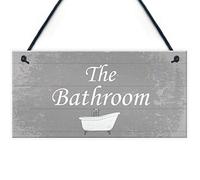 RED OCEAN Bathroom Sign For Door Bathroom Sign Accessories Shabby Chic Toilet Loo Sign