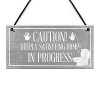 RED OCEAN Bathroom Sign Funny Bathroom Sign For Door Shabby Chic Toilet Loo Sign Home Decor