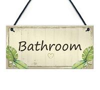 RED OCEAN Bathroom Sign Men And Women Bathroom Loo Toilet Door Sign Shabby Chic Wall Plaque Home Decor