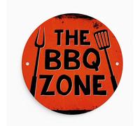 Red Ocean BBQ Sign For Garden Acrylic THE BBQ ZONE Sign For Home Outside Decor Garden Shed Garage Man Cave Signs Gift Men Plaque Hanging