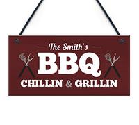 Red Ocean BBQ Signs Funny Personalised BBQ Signs For Outside BBQ Signs For Garden Shed Sign Man Cave Sign