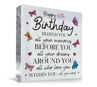 Red Ocean Beautiful 60th Birthday For Friend Mum Nan Grandma Nanny For 60th Birthday Acrylic Plaque Women Novelty Her