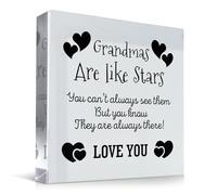 Red Ocean Beautiful For Grandma Heart Acrylic Plaque Grandma Are Like Stars Keepsake Thank You for Grandmas Birthday Christmas From Granddaughter Grandson