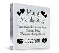 Red Ocean Beautiful For Mum Heart Acrylic Plaque Mums Are Like Stars Keepsake Thank You for Mums Birthday Christmas From Daughter Grandson