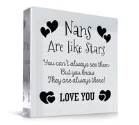 Red Ocean Beautiful For Nan Heart Acrylic Plaque Nans Are Like Stars Keepsake Thank You for Nans Birthday Christmas From Granddaughter Grandson