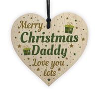 Red Ocean Best Christmas Gifts For Dad Father Wooden Heart Christmas Tree Baubles Wonderful Unique Gifts For Dad