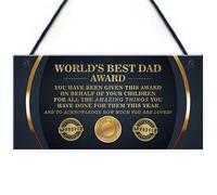 Red Ocean Best Dad Award Dad Sign Fathers Day Gift From Daughter Son Dad Gifts For Birthday Gift For Him Thank You Gift