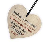 RED OCEAN Best Daddy Ever Fathers Day Dad Gift Wood Heart Sign Thank You Gift From Daughter Son