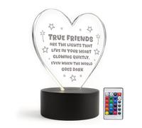 RED OCEAN Best Friend Birthday Gifts True Friend Gifts for Women Night Light for Bestie Thank You Him Her Friendship Keepsake