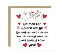 RED OCEAN Best Friend Card For Birthday Christmas Friendship Greetings Card For Friends 145x145mm With Kraft Envelope Bestie BFF Cards
