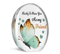 Red Ocean Best Friend For Birthday Butterfly Plaque Friendship Gifts for Women Christmas Birthday Gifts for Best Friend Bestie Bff Colleague Gift Thank You Gifts Keepsake