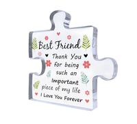 Red Ocean Best Friend Plaques Acrylic Puzzle Piece Friendship Gifts From Best Friend Birthday Gifts Best Friend Christmas Thank You Presents for Best Friend Friendship Sign Keepsake