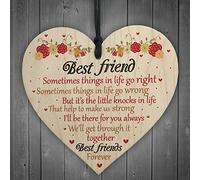 RED OCEAN Best Friends Forever Friendship Best Friend Shabby Chic Hanging Heart Special Love Gift BFF Sign Present